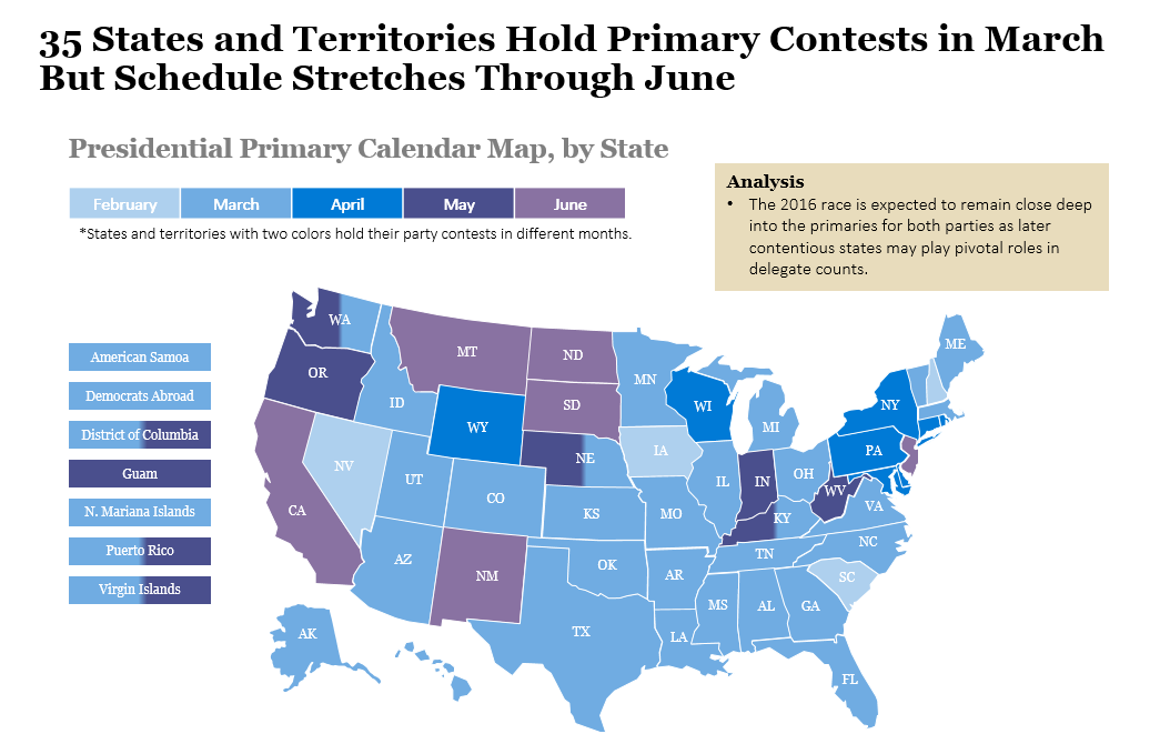 Presidential Primary Calendar Map